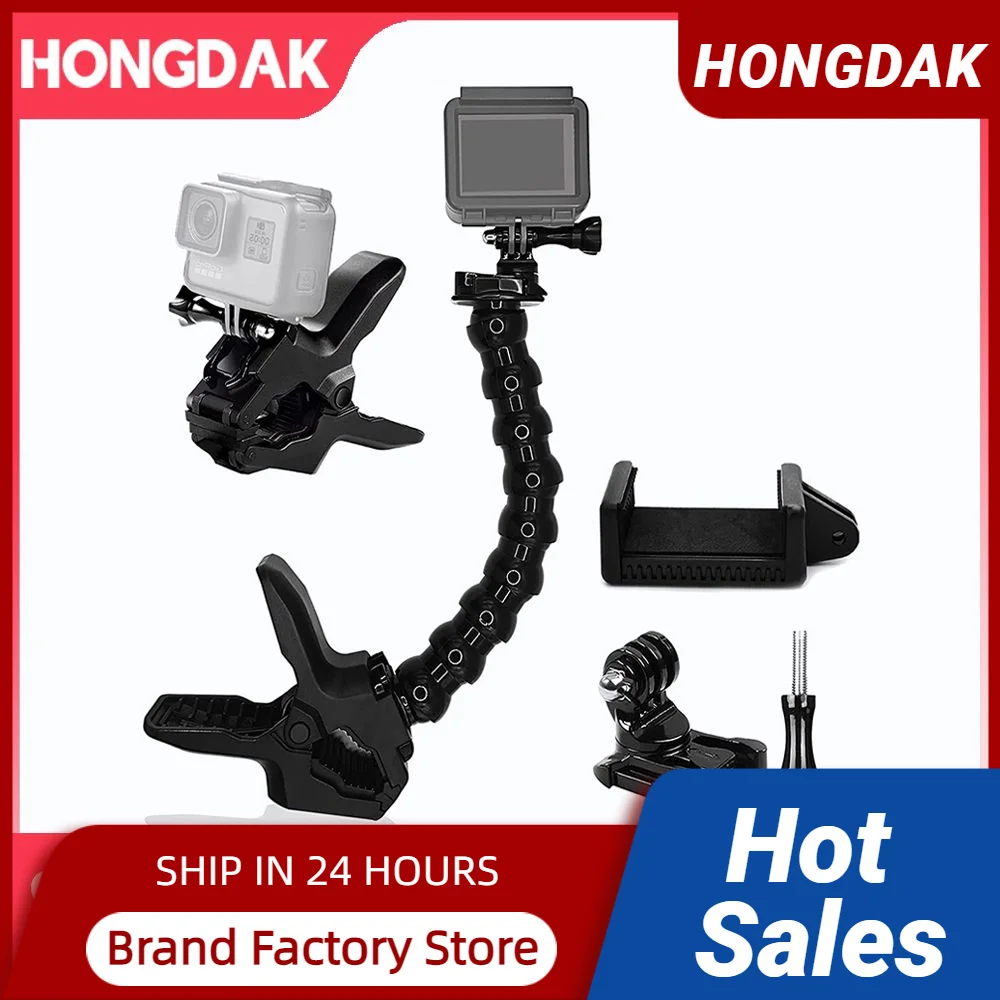 Jaws Flex Clamp Mount Adjustable Gooseneck Flexible Jaws Clip for GoPro 11 10 9 8 7 6 SJ4000/Eken H9 Action Camera Accessory
Jaws Flex Clamp Mount Adjustable Gooseneck Flexible Jaws Clip for GoPro 11 10 9 8 7 6 SJ4000/Eken H9 Action Camera Accessory