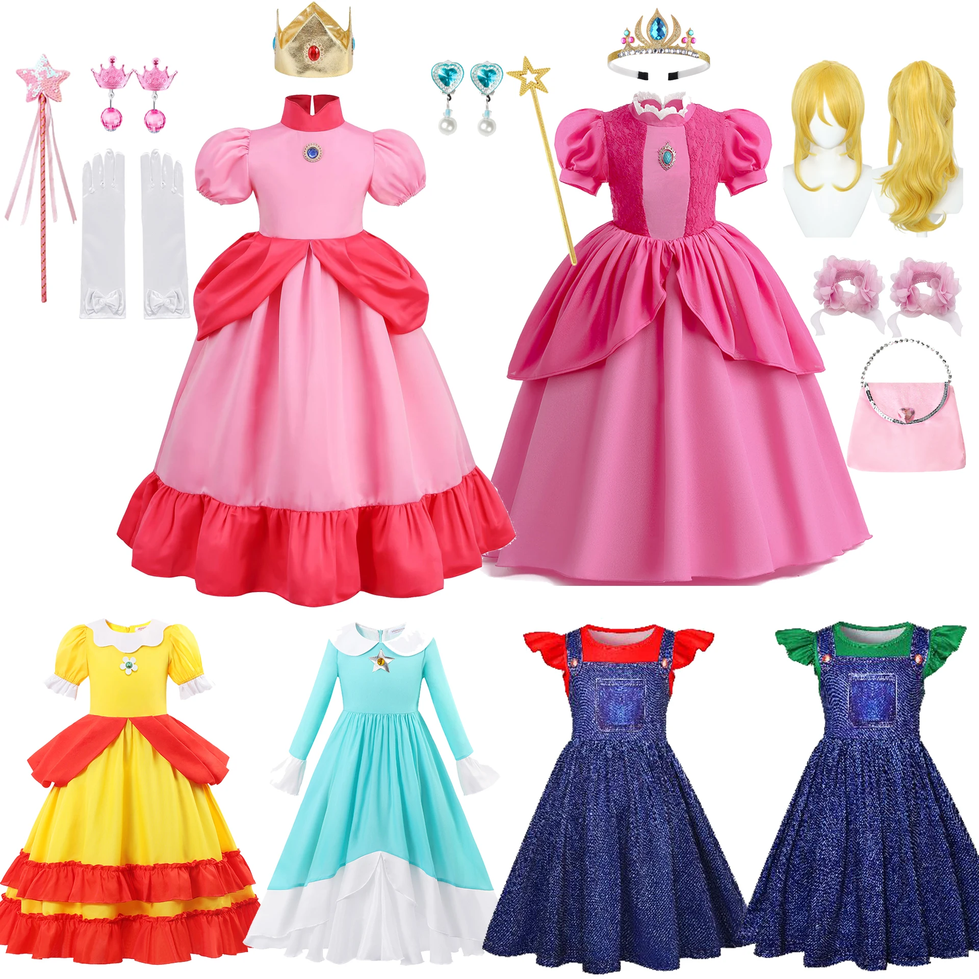 Peach Princess Dress For Girls Disguise Halloween Cosplay Costume Children Clothes Toddler Kids Birthday Carnival Party Outfits 
Peach Princess Dress For Girls Disguise Halloween Cosplay Costume Children Clothes Toddler Kids Birthday Carnival Party Outfits