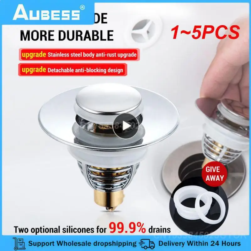1~5PCS Universal Stainless Steel -Up Bounce Core Basin Drain Filter Hair Catcher Shower Sink Strainer Bath Stopper Bathroom
1~5PCS Universal Stainless Steel -Up Bounce Core Basin Drain Filter Hair Catcher Shower Sink Strainer Bath Stopper Bathroom