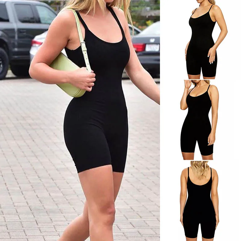 Spaghetti Straps Rompers Shorts for Women Round Collar Summer Sleeveless Slim Style Casual Polyester Playsuit XRQ88
Spaghetti Straps Rompers Shorts for Women Round Collar Summer Sleeveless Slim Style Casual Polyester Playsuit XRQ88