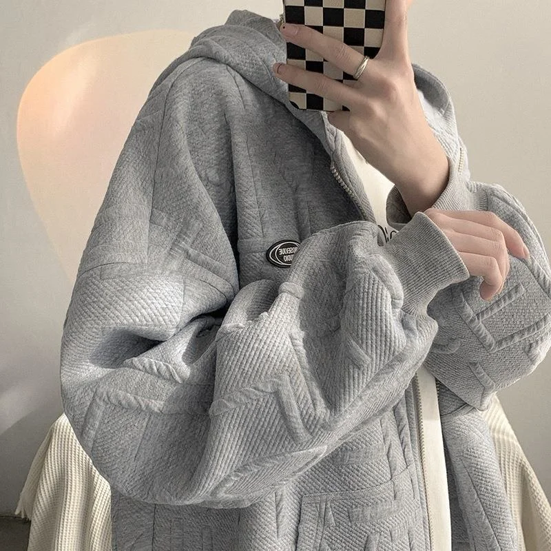 Korean Fashion Hoodies for Ment Streetwear Solid Color Letter Long Sleeve Loose Men Clothing Harajuku Casual Fleece Zipper Coat
Korean Fashion Hoodies for Ment Streetwear Solid Color Letter Long Sleeve Loose Men Clothing Harajuku Casual Fleece Zipper Coat