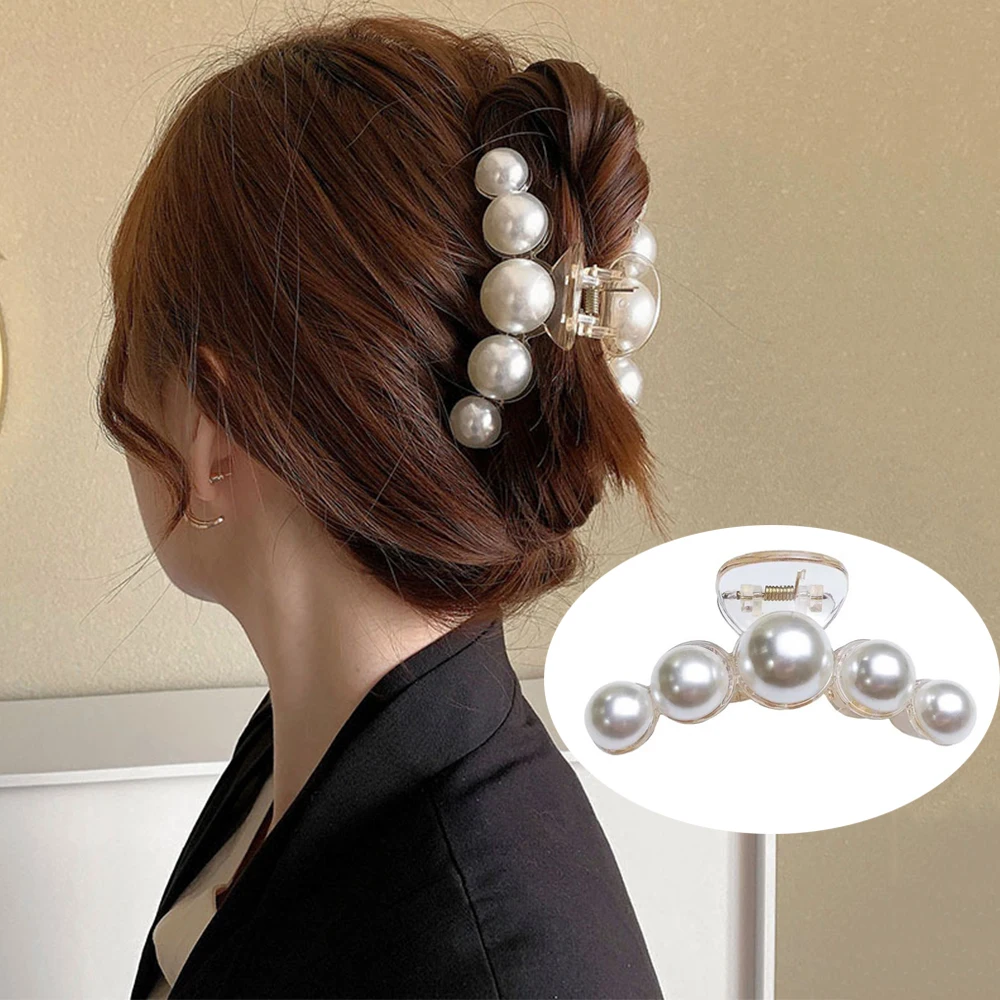 Acrylic Hair Claws Woman Pearl Clips Large Size Hair Barrette Girl Fashion Hair Accessories Headwear
Acrylic Hair Claws Woman Pearl Clips Large Size Hair Barrette Girl Fashion Hair Accessories Headwear