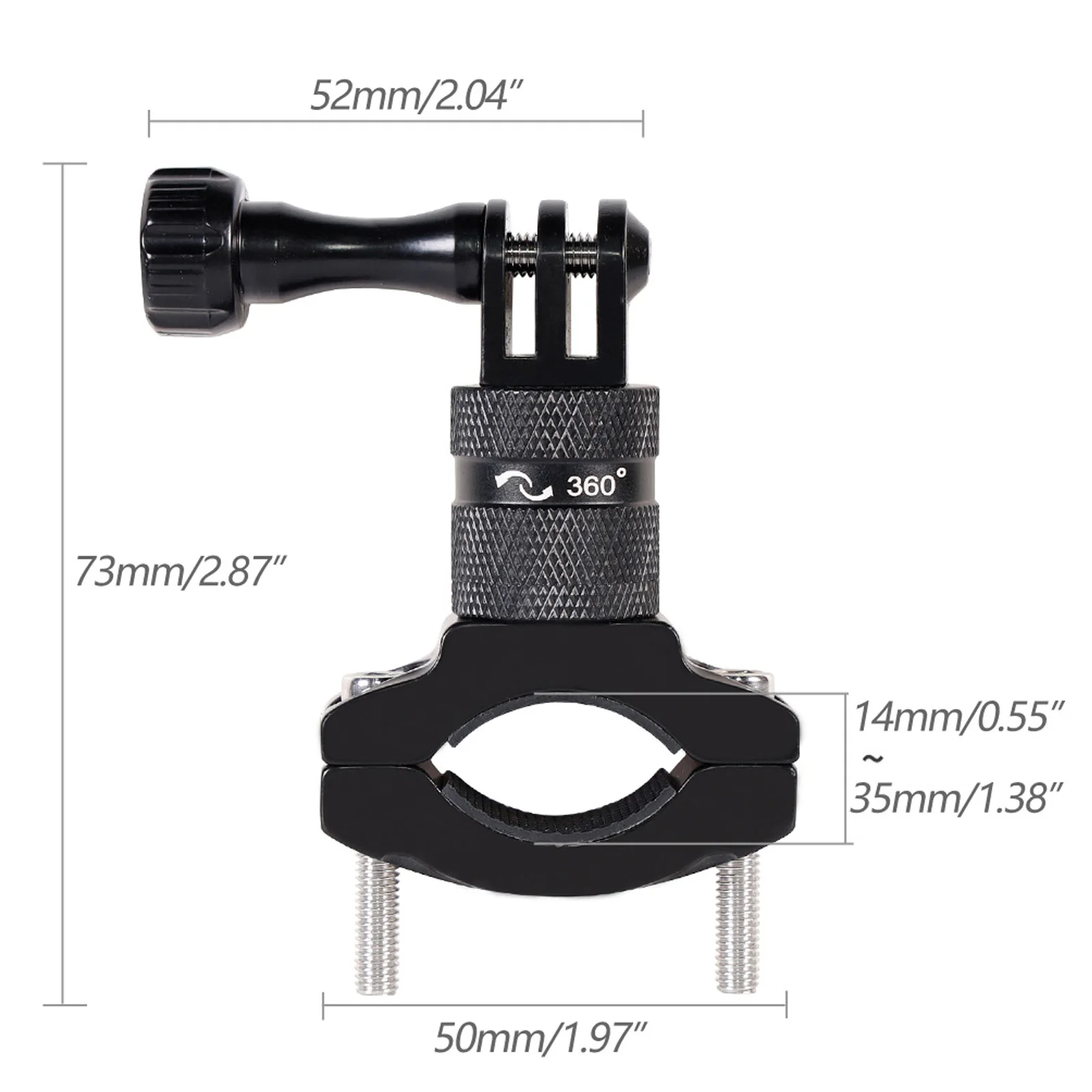 

Aluminum Alloy Bike Bicycle Handlebar Mount for Gopro Hero 10/9/8/7/6/5/4 Session AKASO Campark and Other Action Cameras