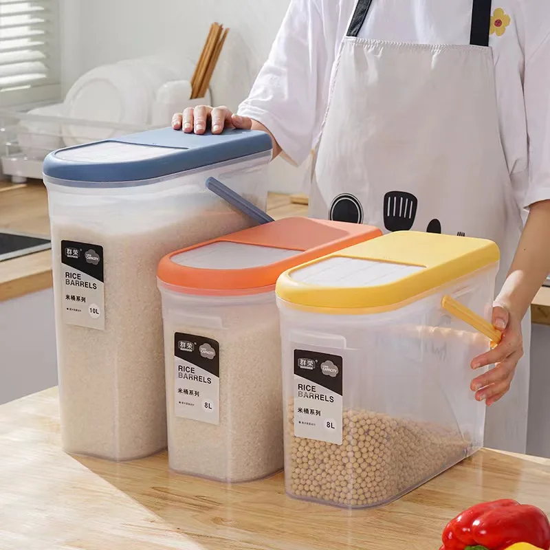 10KG rice storage box household sealed rice bucket kitchen transparent pet food container moisture-proof and insect-proof
10KG rice storage box household sealed rice bucket kitchen transparent pet food container moisture-proof and insect-proof