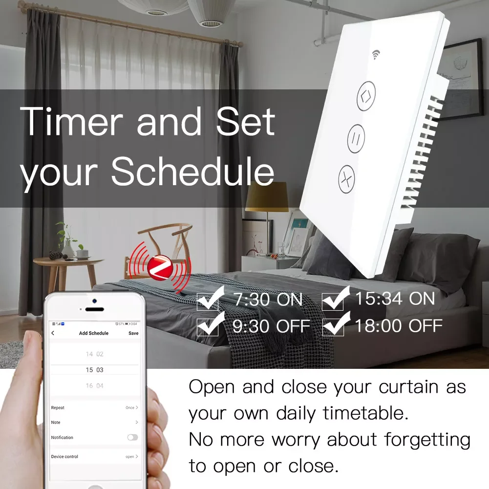 ZigBee RF Smart Touch Curtain Roller Blinds Shutter Home App Wireless Control Relay Status Works With Alexa
ZigBee RF Smart Touch Curtain Roller Blinds Shutter Home App Wireless Control Relay Status Works With Alexa