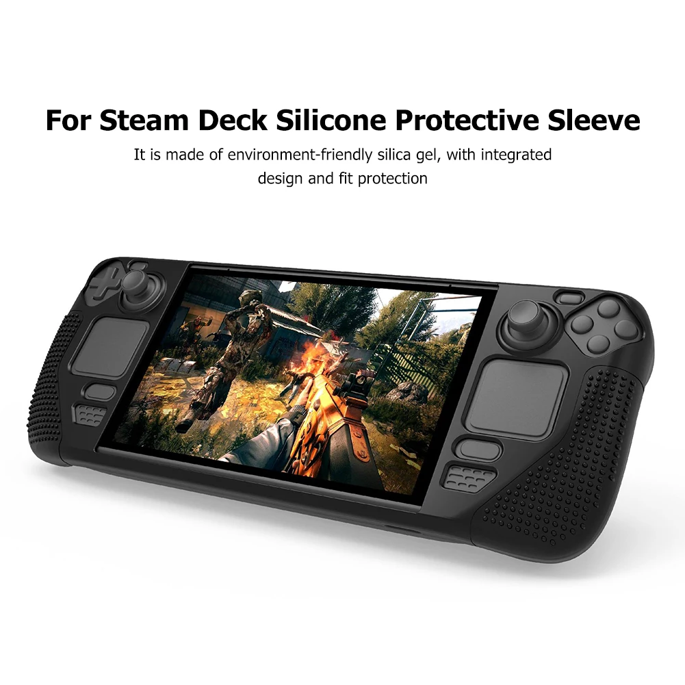 Handheld Game PlayerSilicone Protector Case for Steam Deck Host Full Housing Skin Cover Game Console Anti-fall Shock Proof Shell
Handheld Game PlayerSilicone Protector Case for Steam Deck Host Full Housing Skin Cover Game Console Anti-fall Shock Proof Shell