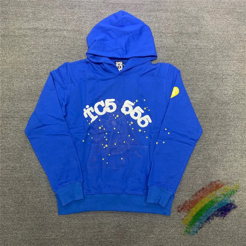 Blue Sp5der Young Thug 555555 Angel Hoodie Men Women Best Quality Unisex Spider Web Pattern Pullover Sweatshirts
Blue Sp5der Young Thug 555555 Angel Hoodie Men Women Best Quality Unisex Spider Web Pattern Pullover Sweatshirts
