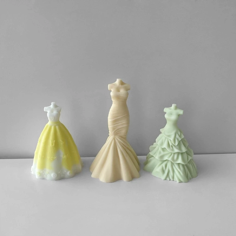 Bride Wedding Dress Silicone Crafts Mold, 3D Dress Mold Candle Decorations Tool
Bride Wedding Dress Silicone Crafts Mold, 3D Dress Mold Candle Decorations Tool