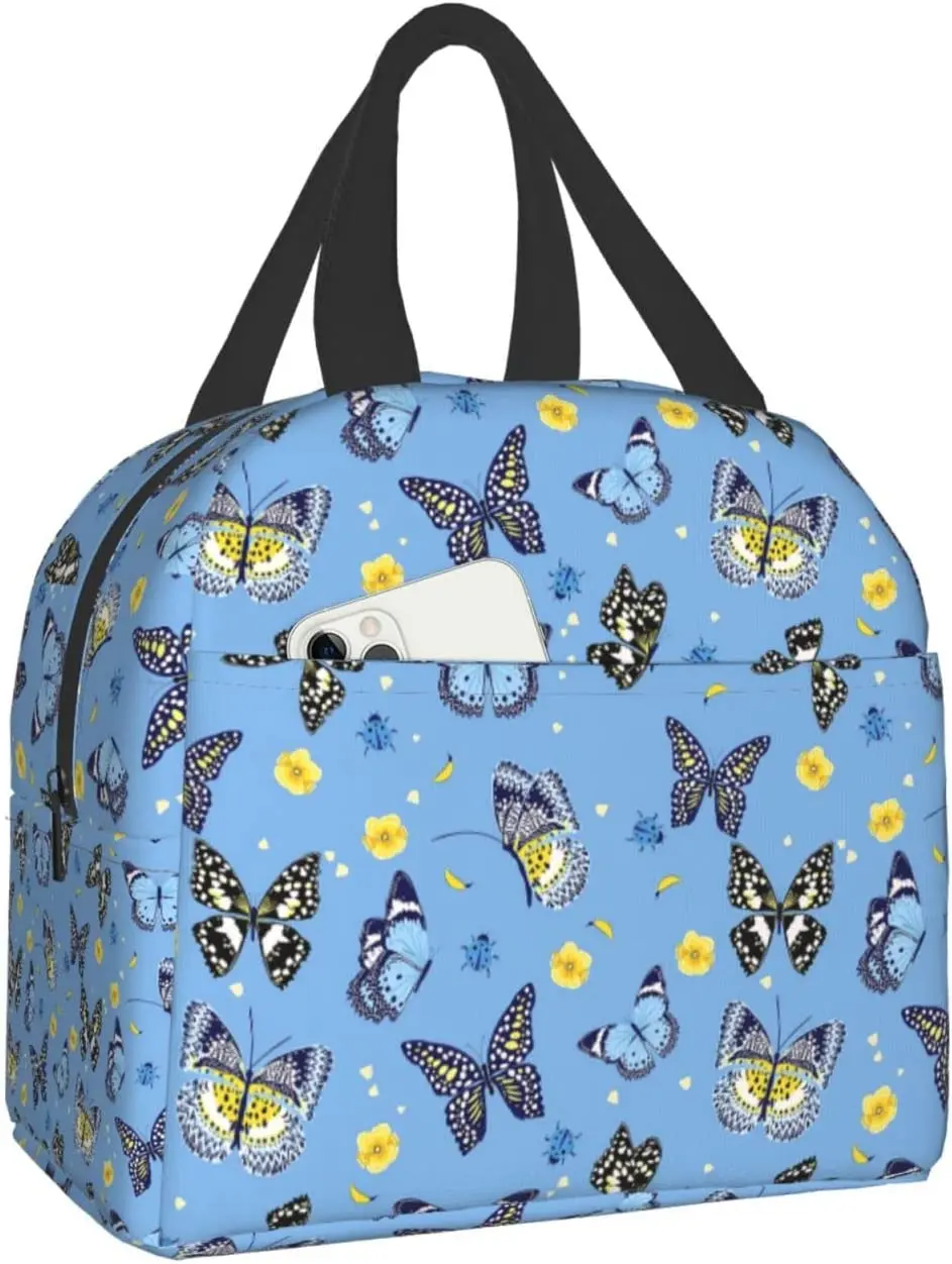 Butterfly Flower Lunch Bag Insulated Reusable Lunch Box Thermal Tote Bag Container Cooler Bag for Women Men Travel Picnic Work
Butterfly Flower Lunch Bag Insulated Reusable Lunch Box Thermal Tote Bag Container Cooler Bag for Women Men Travel Picnic Work