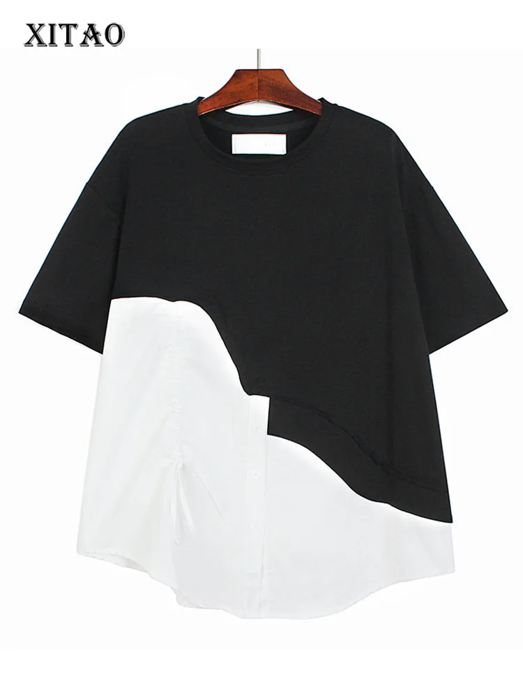 XITAO Irregular T Shirt Fashion Women Patchwork Small Fresh Goddess Fan 2022 Summer Pleated Loose Minority Tee Top WMD6552
XITAO Irregular T Shirt Fashion Women Patchwork Small Fresh Goddess Fan 2022 Summer Pleated Loose Minority Tee Top WMD6552