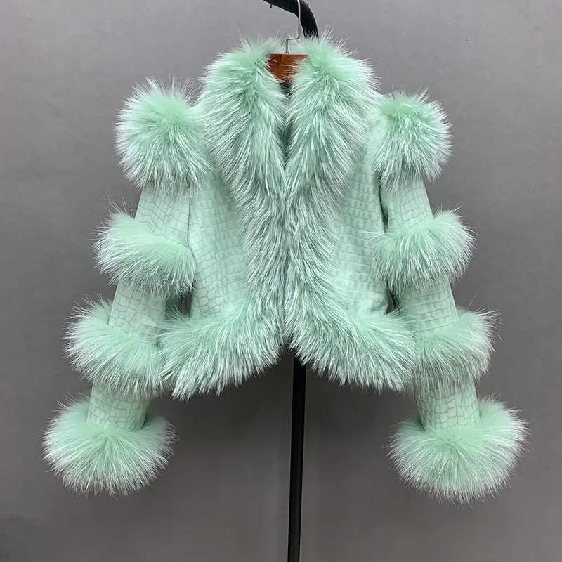 New Style Fashion Women Fluffy Real Leather Jacket With Fur Lady Sheepskin Leather Coat NZ5275
New Style Fashion Women Fluffy Real Leather Jacket With Fur Lady Sheepskin Leather Coat NZ5275