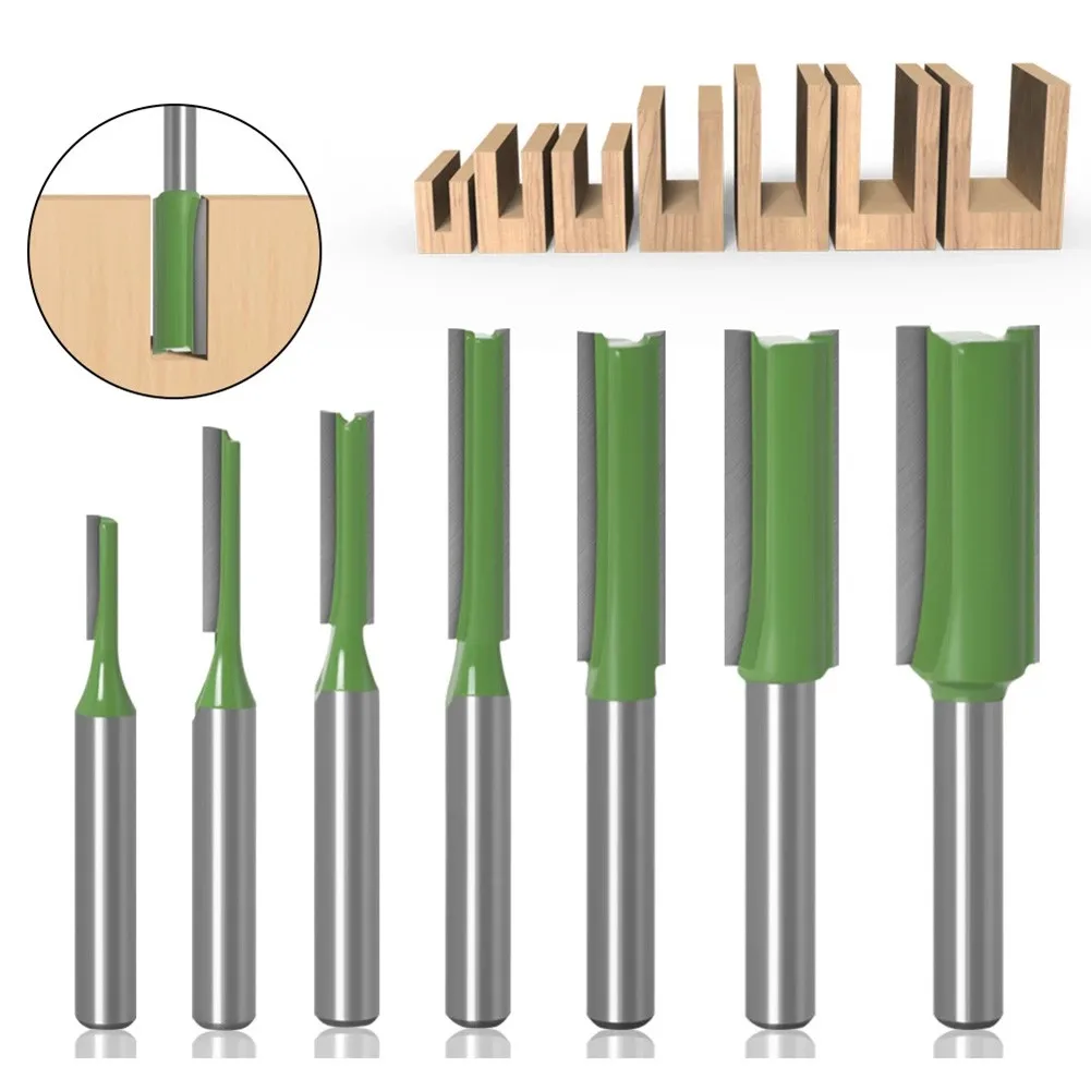1-7pc 1/4" Shank Router Bit Single Double Flute Straight Router Bit Milling Cutter For Wood Tungsten Carbide Router Bit Tools
1-7pc 1/4" Shank Router Bit Single Double Flute Straight Router Bit Milling Cutter For Wood Tungsten Carbide Router Bit Tools