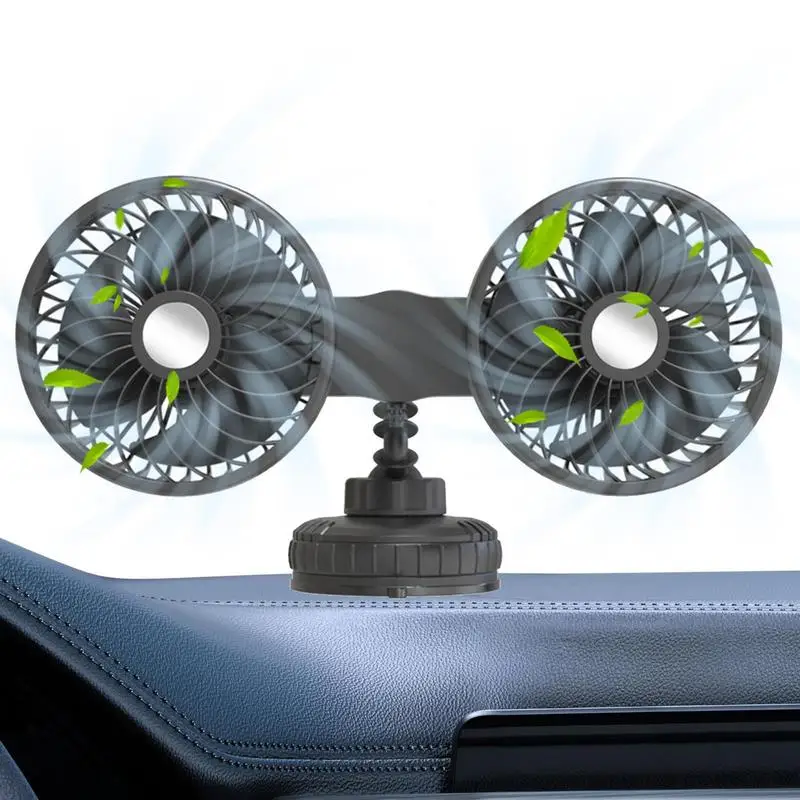 Car Dual Head Fan 360 Degree Rotating Adjustable 3 Speeds Air Cooling Low Noise Suction Cup Vehicle Interior Accessories
Car Dual Head Fan 360 Degree Rotating Adjustable 3 Speeds Air Cooling Low Noise Suction Cup Vehicle Interior Accessories