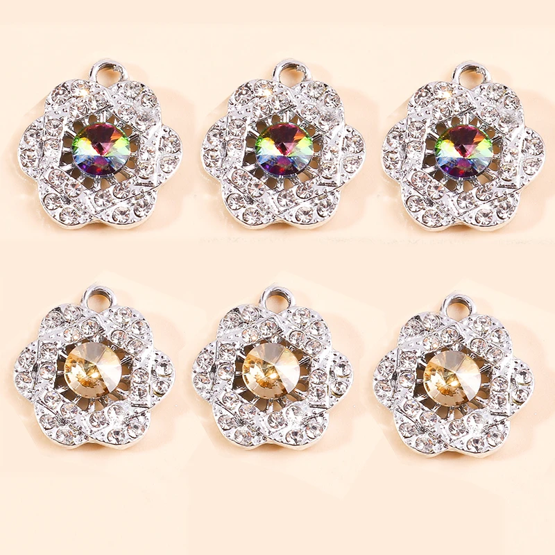 10pcs 18x20mm Elegant Crystal Flower Charms Pendants for Making Women Fashion Earrings Necklaces DIY Crafts Jewelry Findings
10pcs 18x20mm Elegant Crystal Flower Charms Pendants for Making Women Fashion Earrings Necklaces DIY Crafts Jewelry Findings