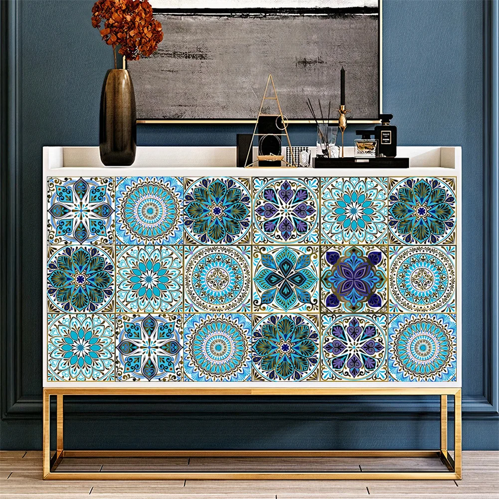 10PCS 10/15cm Mandala Crystal Hard Film Tiles Wall Stickers Decoration Film For Tiles Kitchen Bathroom Floor Retro Art Wallpaper
10PCS 10/15cm Mandala Crystal Hard Film Tiles Wall Stickers Decoration Film For Tiles Kitchen Bathroom Floor Retro Art Wallpaper