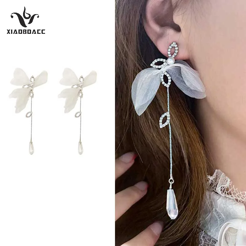 XiaoboACC S925 Silver Needle Flower Diamond Earrings for Women Fashion Long Tassel Crystal Drop Earrings Jewelry
XiaoboACC S925 Silver Needle Flower Diamond Earrings for Women Fashion Long Tassel Crystal Drop Earrings Jewelry