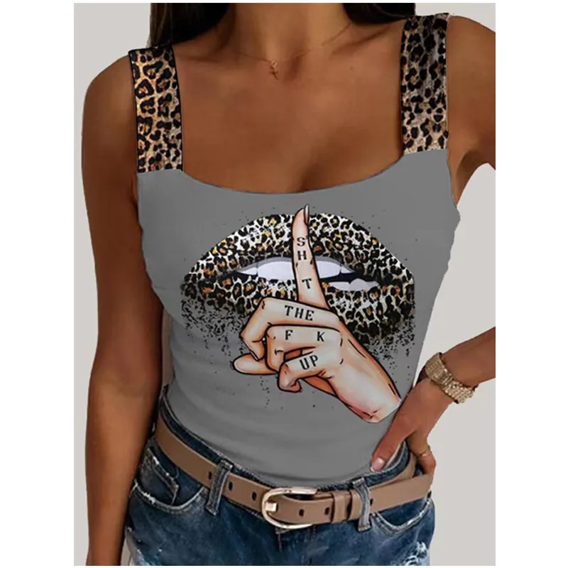 Gothic Printed Y2k Suspender Summer Tank Top Woman Camis Sleeveless Sexy Female Leopard Tight Vest Tee Fashion Vintage Crop Tops
Gothic Printed Y2k Suspender Summer Tank Top Woman Camis Sleeveless Sexy Female Leopard Tight Vest Tee Fashion Vintage Crop Tops