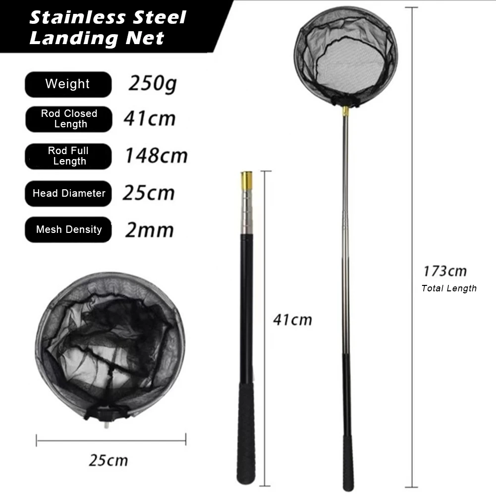 Portable Fishing Net Retractable Handle Foldable Landing Net Aluminium Alloy Telescoping Fishing Net Folding Scoop Net for Kids
Portable Fishing Net Retractable Handle Foldable Landing Net Aluminium Alloy Telescoping Fishing Net Folding Scoop Net for Kids