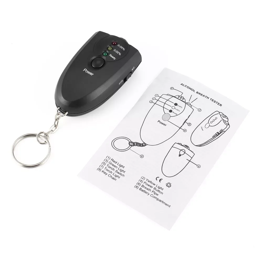 

new Styling Portable Keychain Design LED Alcohol Breath Tester Alcohol Analyzer Diagnostic Tool Hot