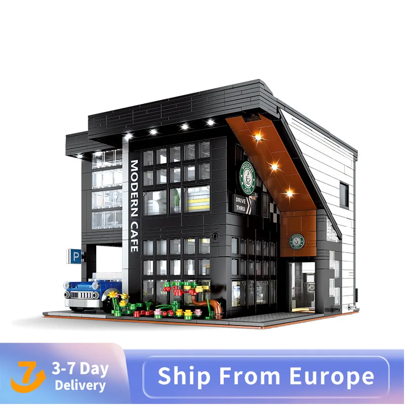 Moc Coffee Shop Modern Cafe Modular 2020 City Street View Building Blocks Bricks 2803Pcs 86005 MOC-45635 Coffee House Toys Gift
Moc Coffee Shop Modern Cafe Modular 2020 City Street View Building Blocks Bricks 2803Pcs 86005 MOC-45635 Coffee House Toys Gift