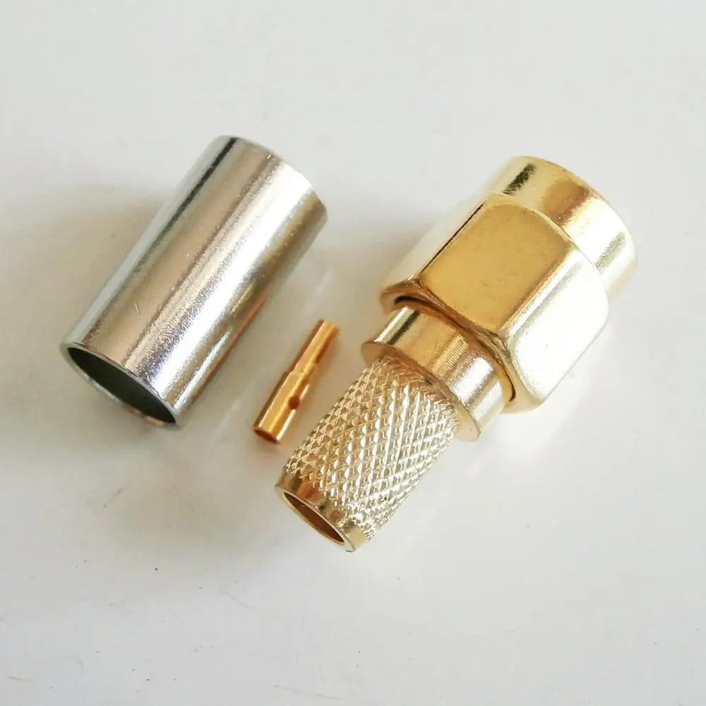 1X Pcs RP-SMA RPSMA RP SMA Male Crimp for LMR195 RG58 RG142 RG223 RG400 Cable Plug Gold Plated Coaxial RF Connector Adapters
1X Pcs RP-SMA RPSMA RP SMA Male Crimp for LMR195 RG58 RG142 RG223 RG400 Cable Plug Gold Plated Coaxial RF Connector Adapters
