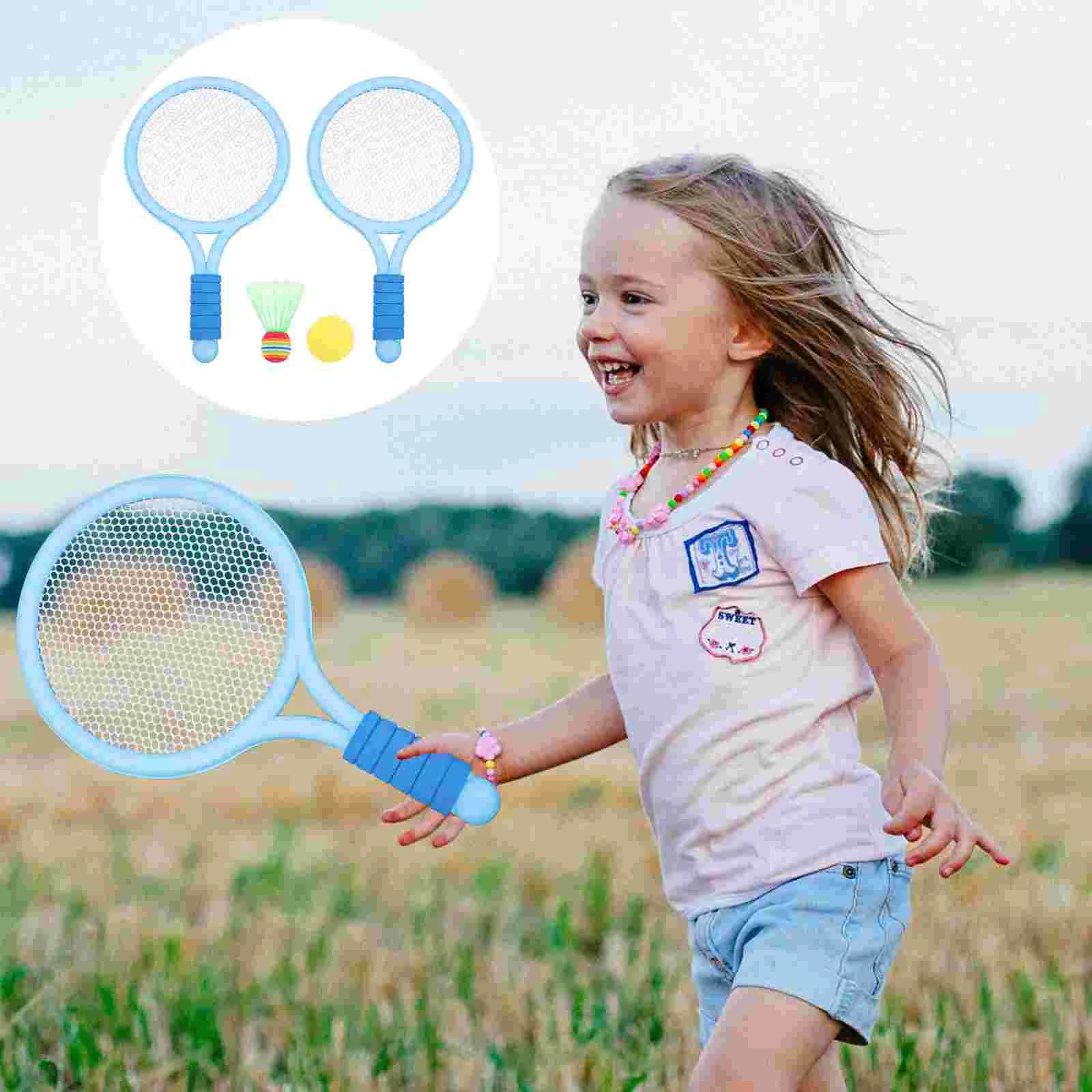 Badminton Tennis Racket Kids Childrenplastic Bat Shuttlecocks Training Tool Racquet
Badminton Tennis Racket Kids Childrenplastic Bat Shuttlecocks Training Tool Racquet