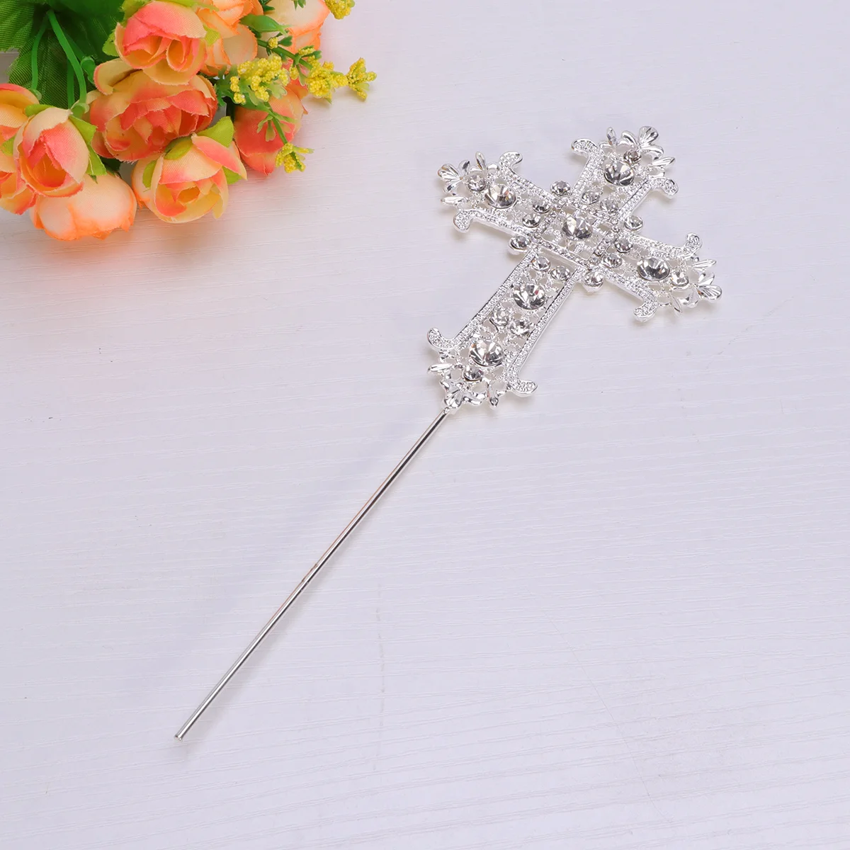 Cross Cake Topper Rhinestone Cupcake Topper Picks Metal Cake Decoration Topper for Wedding Religious Baptism Christening Silver
Cross Cake Topper Rhinestone Cupcake Topper Picks Metal Cake Decoration Topper for Wedding Religious Baptism Christening Silver