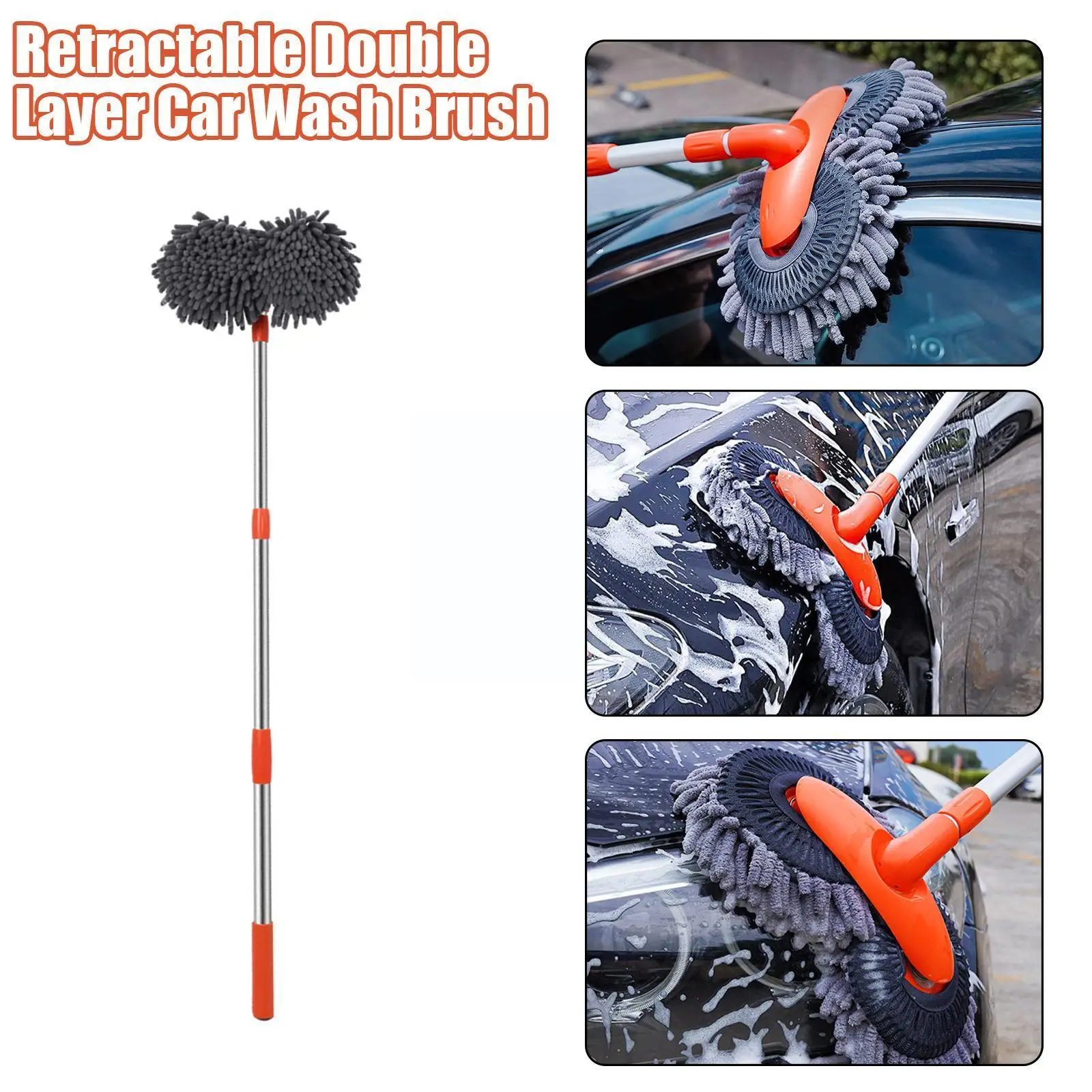 New Car Rotation Car Wash Brush Dual Brush Heads Telescoping Tool Accessories Broom Cleaning Long Mop Auto Handle Chenille J6J6
New Car Rotation Car Wash Brush Dual Brush Heads Telescoping Tool Accessories Broom Cleaning Long Mop Auto Handle Chenille J6J6