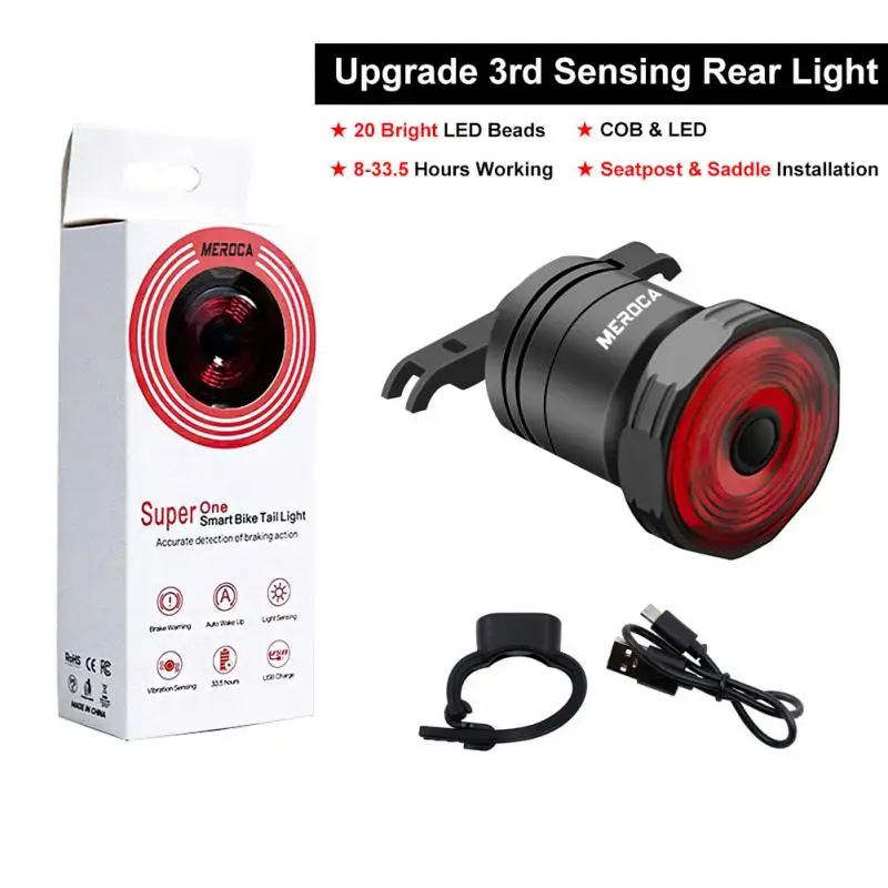 MEROCA Rear Bicycle Lights 100Lumen Rechargeable Light Lantern Taillight High Power LED Flashlights For Bike Bicycle Accessories
MEROCA Rear Bicycle Lights 100Lumen Rechargeable Light Lantern Taillight High Power LED Flashlights For Bike Bicycle Accessories