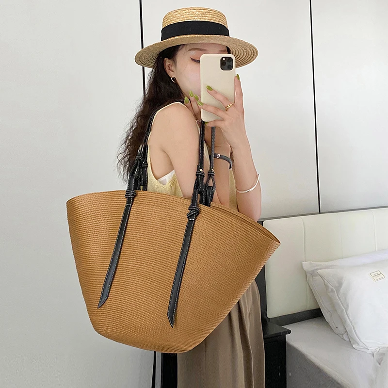 Super Large Capacity Commuter Tote Bag High-end One-shoulder Woven Ladies Hand Bags Seaside Vacation Straw Bag Women
Super Large Capacity Commuter Tote Bag High-end One-shoulder Woven Ladies Hand Bags Seaside Vacation Straw Bag Women
