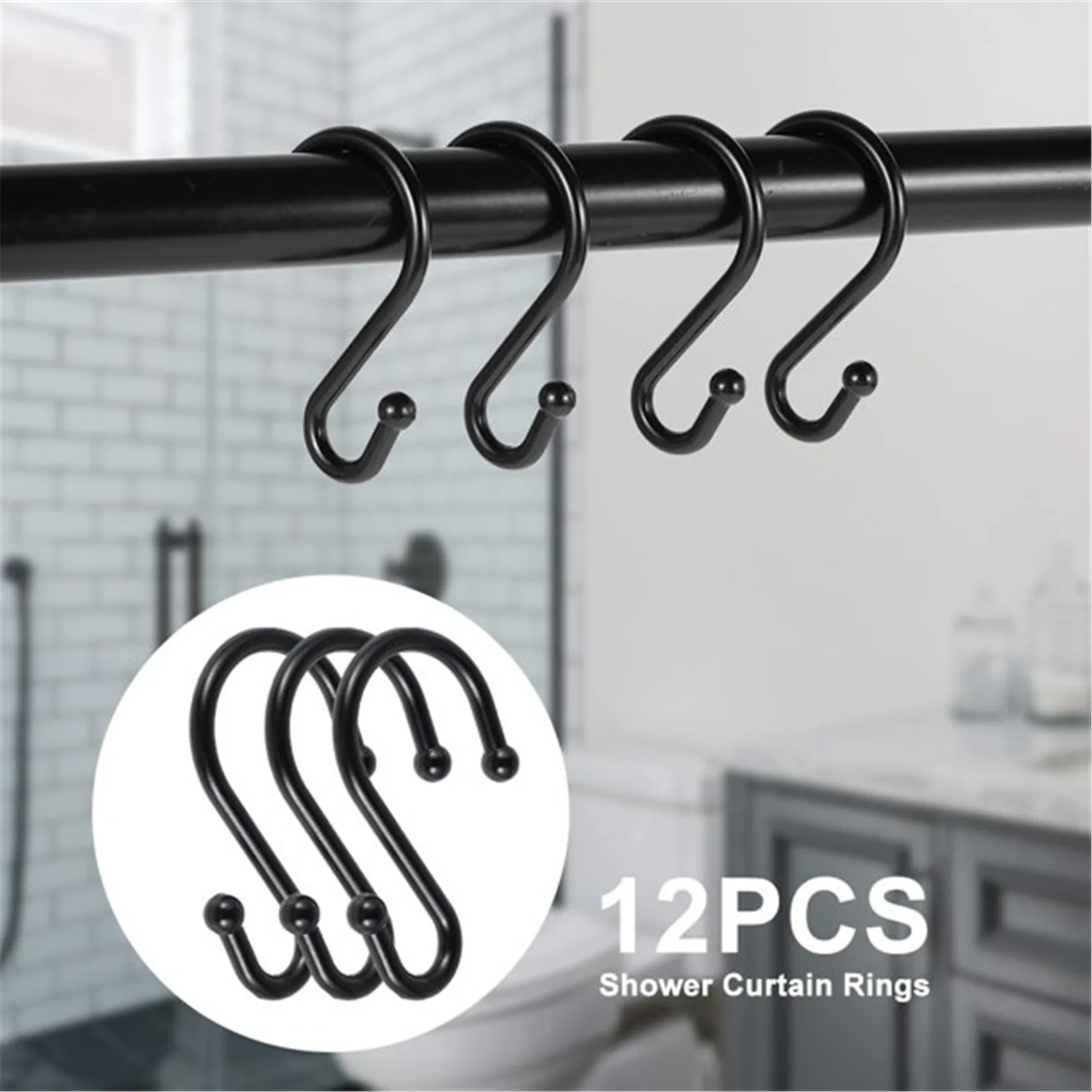 Bath Rollerball Round Rod Clips Curtain Hooks Stainless Steel Anti Rust 12Pcs Shower Curtains Glide Rings Bathroom Accessories
Bath Rollerball Round Rod Clips Curtain Hooks Stainless Steel Anti Rust 12Pcs Shower Curtains Glide Rings Bathroom Accessories