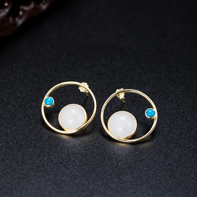 s925 sterling silver National style earrings female 2022 new ins tide small Korean temperament Galaxy Hetian jade earrings
s925 sterling silver National style earrings female 2022 new ins tide small Korean temperament Galaxy Hetian jade earrings