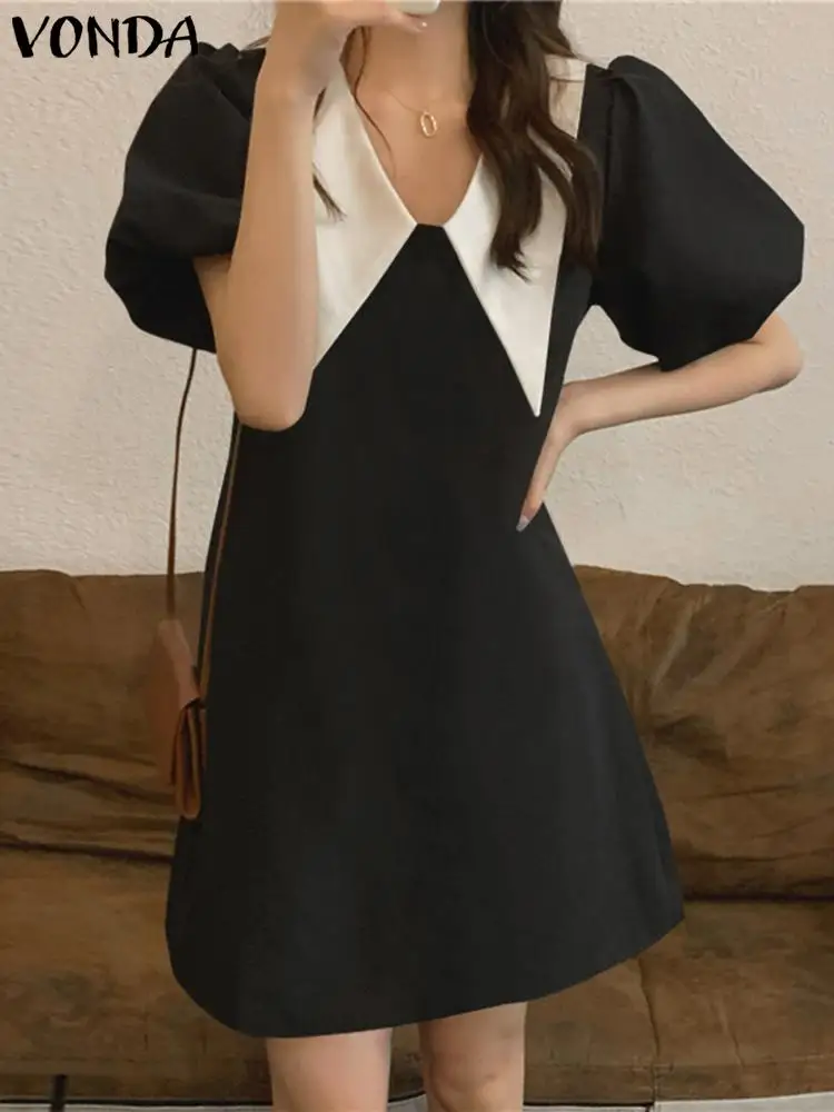 Bohemian Summer Sundress VONDA Women Sexy Party Dress 2023 Fashion Short Puff Sleeve V Neck Casual Loose Patchwork Mini Vestido
Bohemian Summer Sundress VONDA Women Sexy Party Dress 2023 Fashion Short Puff Sleeve V Neck Casual Loose Patchwork Mini Vestido