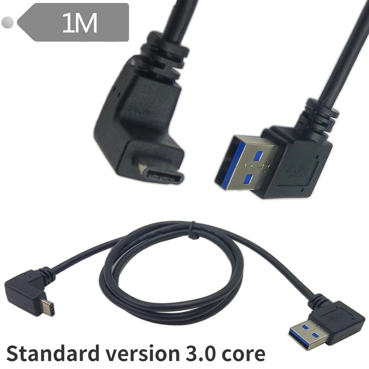 Standard USB 3.0 Type-C Right Angle Left Curved Computer Notebook Mobile Phone Data Charging Connection Data Cable 1 Meter
Standard USB 3.0 Type-C Right Angle Left Curved Computer Notebook Mobile Phone Data Charging Connection Data Cable 1 Meter