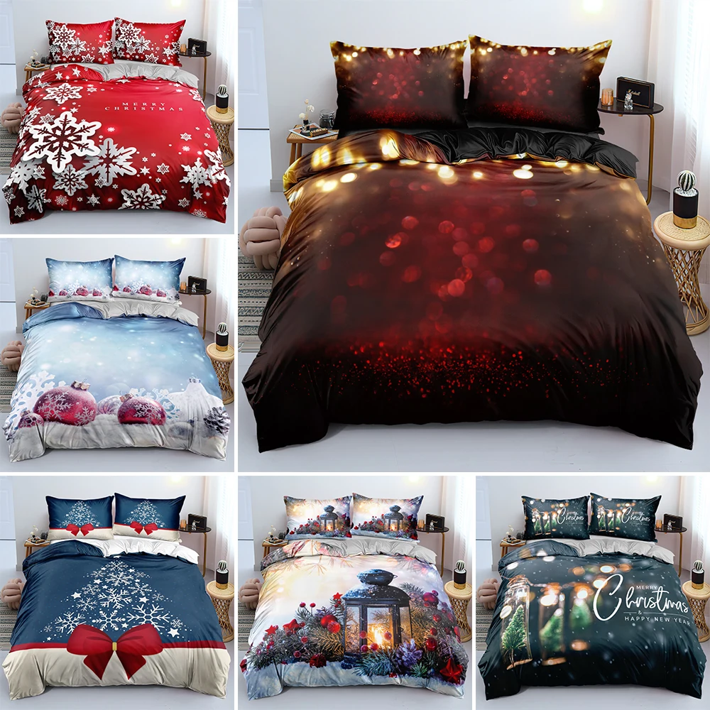 Snowflakes Pattern Polyester Comforter Cover Queen King Size Snow Scenery Bedding Set For Adults Kids Bedroom Quilt Cover 2/3Pcs
Snowflakes Pattern Polyester Comforter Cover Queen King Size Snow Scenery Bedding Set For Adults Kids Bedroom Quilt Cover 2/3Pcs
