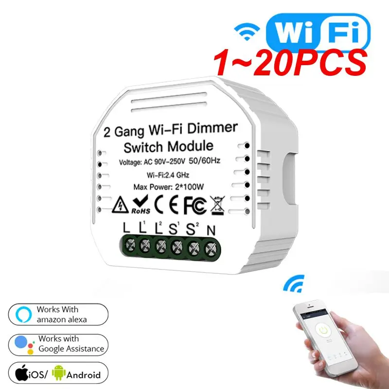 1~20PCS Dimmer Module Switch Tuya Diy 2 Gang Remote Control 2 Way Light Led Work With Alexa Google Home Dimmable Switch Wifi
1~20PCS Dimmer Module Switch Tuya Diy 2 Gang Remote Control 2 Way Light Led Work With Alexa Google Home Dimmable Switch Wifi