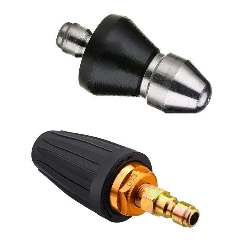Pressure Washer Sewer Jet Nozzle,1/4 Inch 5000 Psi Orifice 0.7Mm & For Hot And Cold Water 3,000 Psi, 3.0 Orifice, 3.0 Gpm With 1
Pressure Washer Sewer Jet Nozzle,1/4 Inch 5000 Psi Orifice 0.7Mm & For Hot And Cold Water 3,000 Psi, 3.0 Orifice, 3.0 Gpm With 1