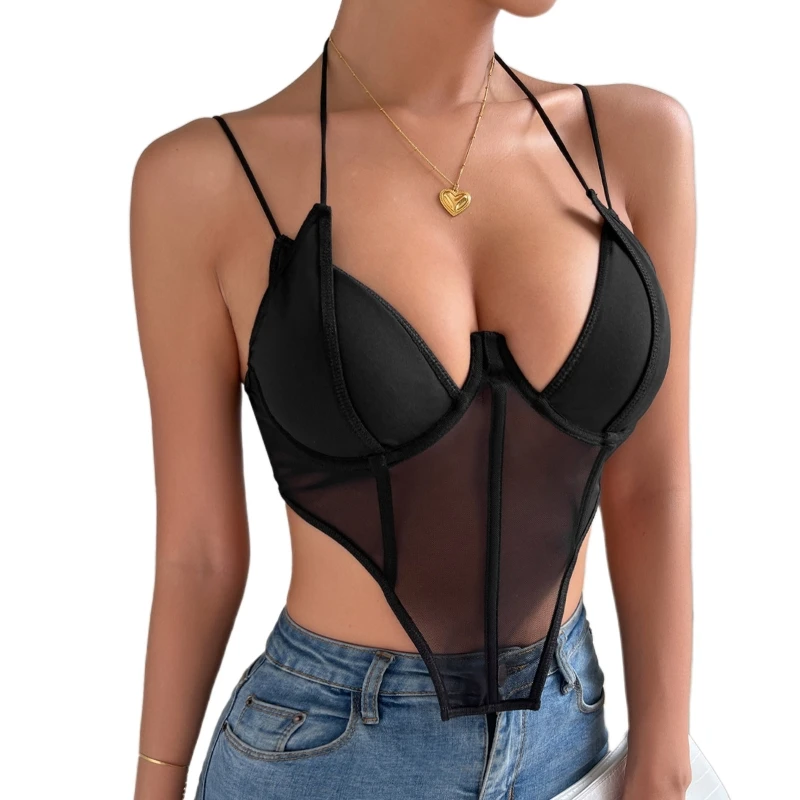 Strappy Halter Neck Crop Backless Sleeveless Tank Cropped Top for Summer Beach
Strappy Halter Neck Crop Backless Sleeveless Tank Cropped Top for Summer Beach