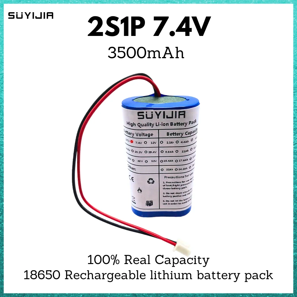2S1P 18650 7.4V 3500mah Rechargeable Li-ion Battery Pack Suitable for Camera Electric Toy LED Lighting Backup Power Built-in BMS
2S1P 18650 7.4V 3500mah Rechargeable Li-ion Battery Pack Suitable for Camera Electric Toy LED Lighting Backup Power Built-in BMS