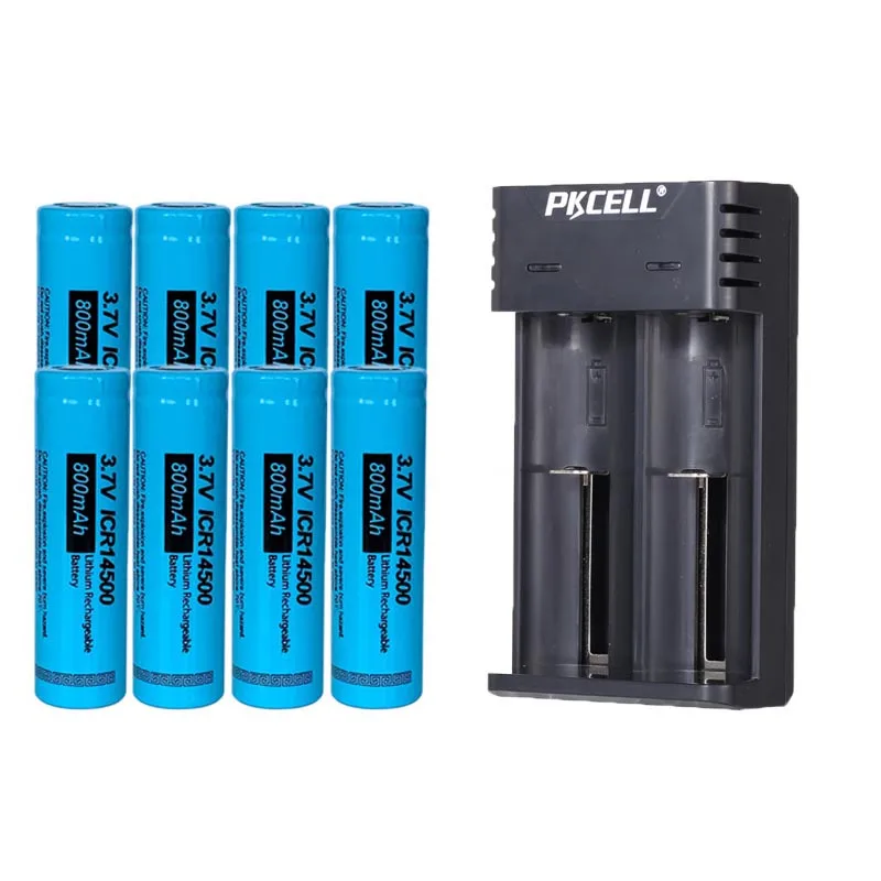 8Pcs Hot Pkcell 100% Original ICR14500 800mah Li-ion Rechargeable battery with 1-2 Slots Li-ion Charger USB
8Pcs Hot Pkcell 100% Original ICR14500 800mah Li-ion Rechargeable battery with 1-2 Slots Li-ion Charger USB