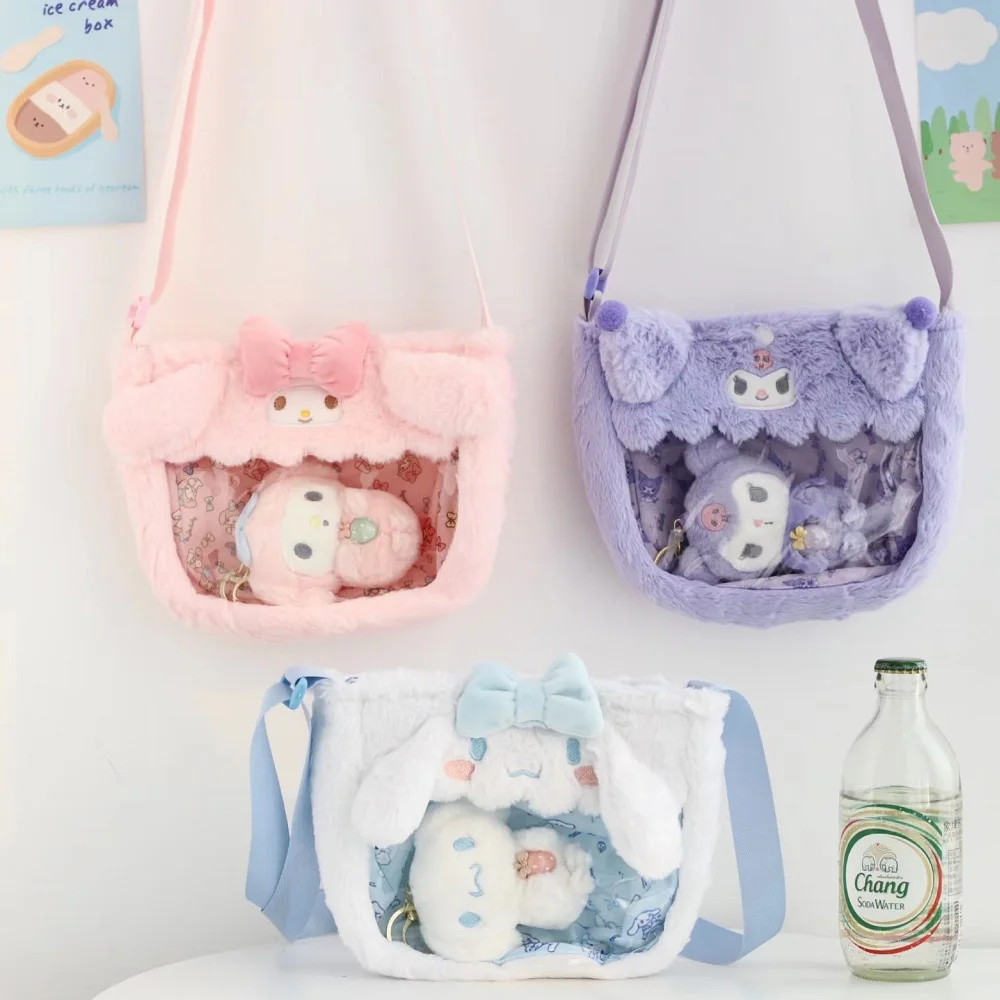 Sanrio Plush Bag Kuromi Backpack My Melody Transparent Cinnamoroll Messenger Bag Lolita Crossbody Bag Makeup Kid Girl Anime Gift
Sanrio Plush Bag Kuromi Backpack My Melody Transparent Cinnamoroll Messenger Bag Lolita Crossbody Bag Makeup Kid Girl Anime Gift