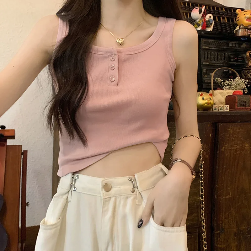 Halter top ice threaded tank top women summer tight wear foundation half open collar sleeveless white
Halter top ice threaded tank top women summer tight wear foundation half open collar sleeveless white