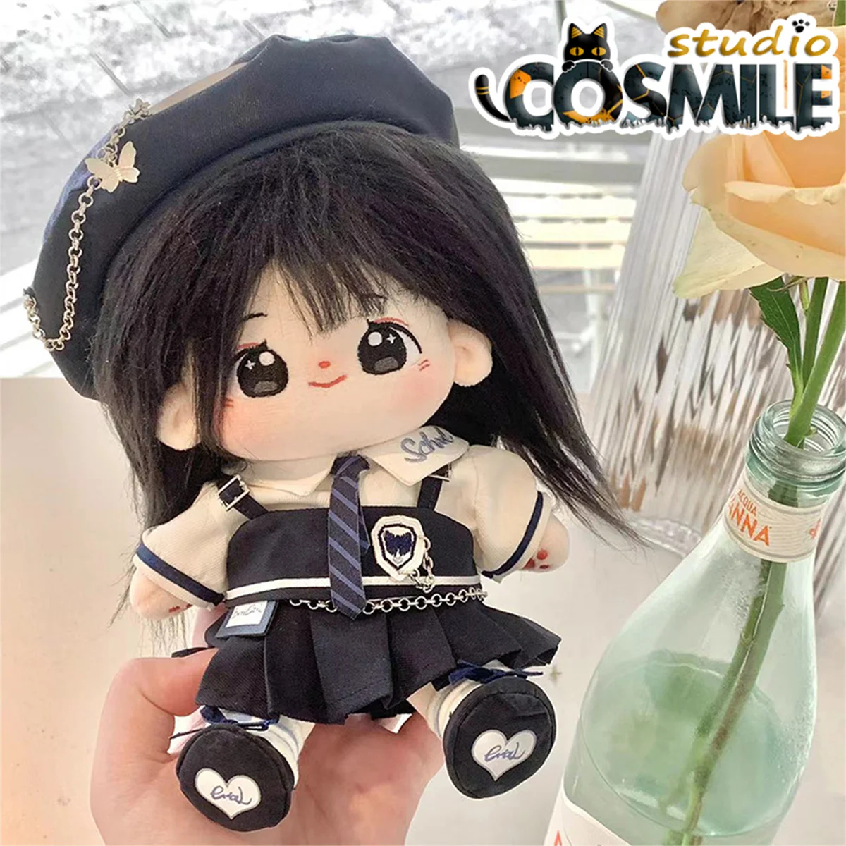 Cosmile No Attributes Kpop Idol Star Girl Group JK School Uniform Skirt Beret Costume Stuffed Plushie 20cm Doll Clothes ND
Cosmile No Attributes Kpop Idol Star Girl Group JK School Uniform Skirt Beret Costume Stuffed Plushie 20cm Doll Clothes ND