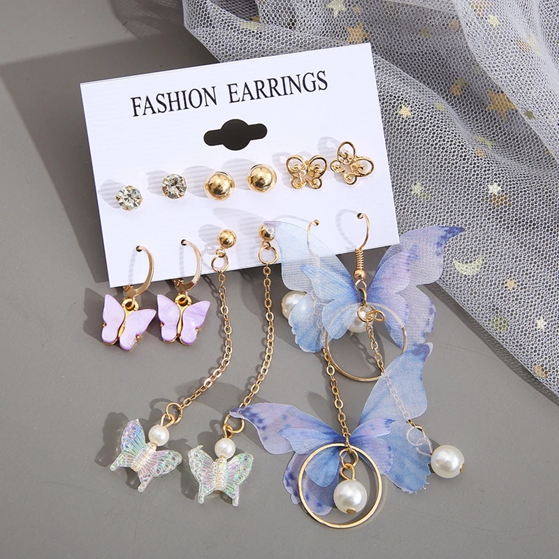 Boho Colorful Butterfly Drop Earrings Set For Women Trendy Geometric Pearl Resin Acrylic Earrings New Party Jewelry
Boho Colorful Butterfly Drop Earrings Set For Women Trendy Geometric Pearl Resin Acrylic Earrings New Party Jewelry