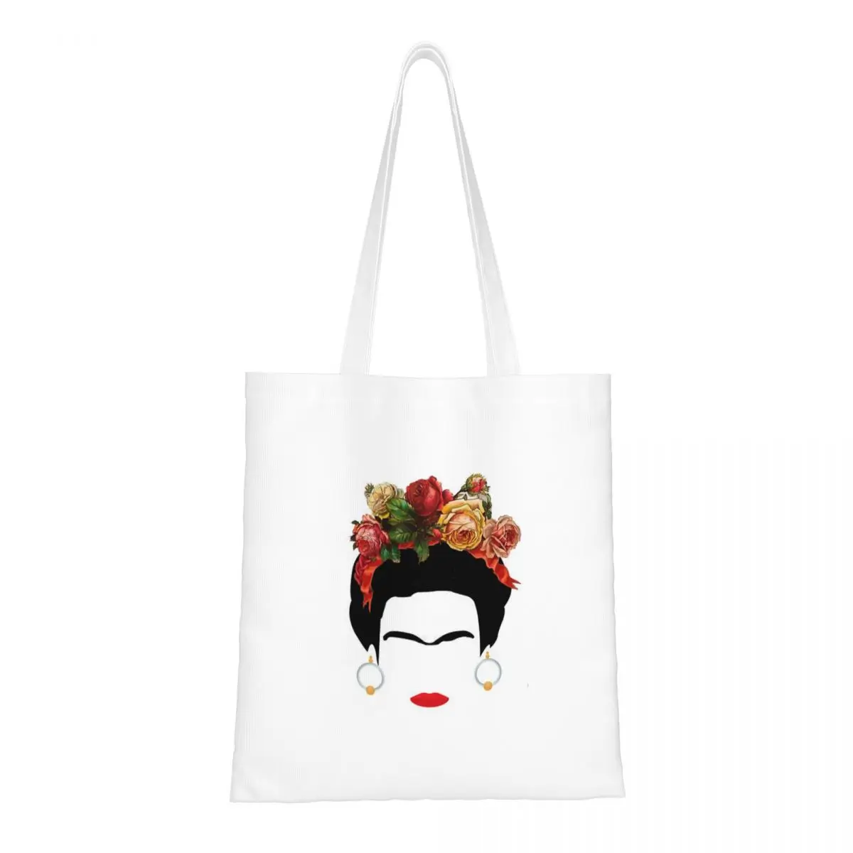 

Холщовая Сумка-тоут для покупок Frida K, складные многоразовые модные дорожные дамские сумочки на ремне для покупок