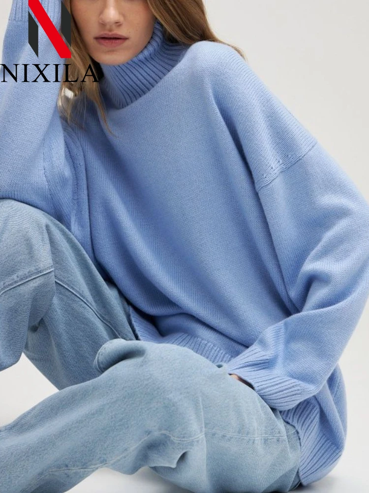 New In Autumn Women's Turtleneck Sweater White Casual Loose Tops Long Sleeve Clothes Basic Warm Winter Pullovers for Women 2023
New In Autumn Women's Turtleneck Sweater White Casual Loose Tops Long Sleeve Clothes Basic Warm Winter Pullovers for Women 2023