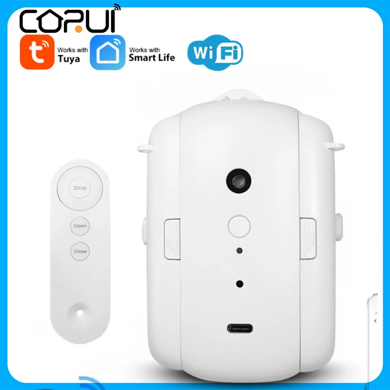 CoRui Tuya WiFi Automatic Curtain Opener Remote Control Smart Curtains Robot With Llumination Temperature Via Alexa Google Home
CoRui Tuya WiFi Automatic Curtain Opener Remote Control Smart Curtains Robot With Llumination Temperature Via Alexa Google Home