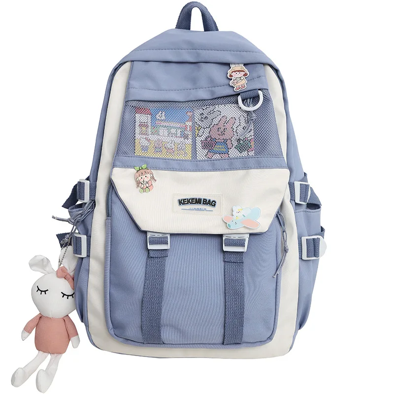 Large-capacity Cute Women Multi-Pocket Nylon Backpack Ins Junior High School Student School Bag Female Girl Backpack Laptop Book
Large-capacity Cute Women Multi-Pocket Nylon Backpack Ins Junior High School Student School Bag Female Girl Backpack Laptop Book