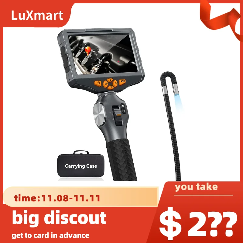 Articulating Borescope Steerable Endoscope 5 inches Video Endoscope Inspection Camera Fiber Optic for Automotive Aircraft
Articulating Borescope Steerable Endoscope 5 inches Video Endoscope Inspection Camera Fiber Optic for Automotive Aircraft