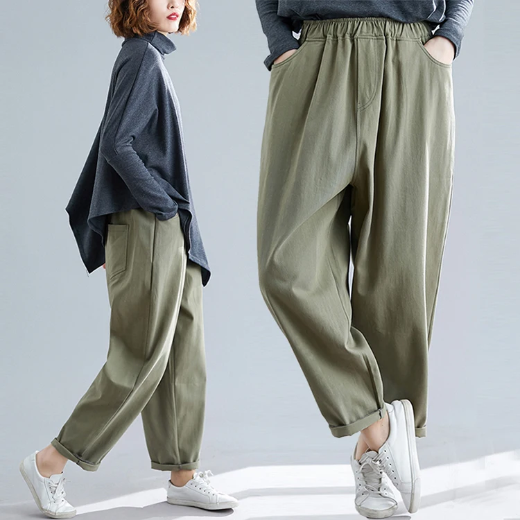 Spring Pants Women's 2022 New Loose Pants Are Thin, Literary And Versatile, Elastic Waist Harlan Pants
Spring Pants Women's 2022 New Loose Pants Are Thin, Literary And Versatile, Elastic Waist Harlan Pants